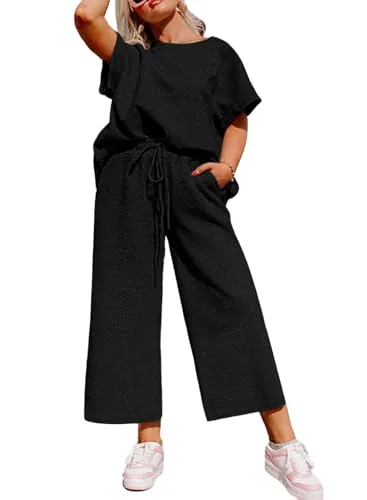 High Waist Two-Piece Set, Black