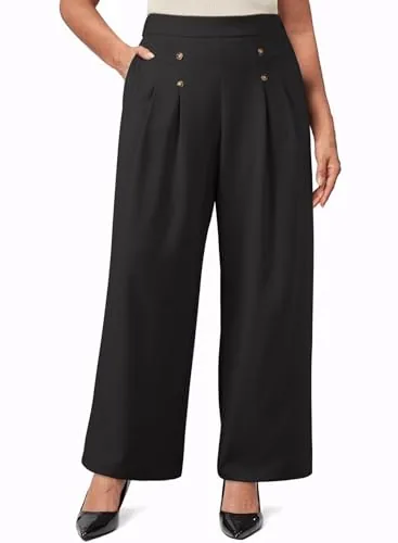 High Waist Wide Leg Pants III, Carbon Grey