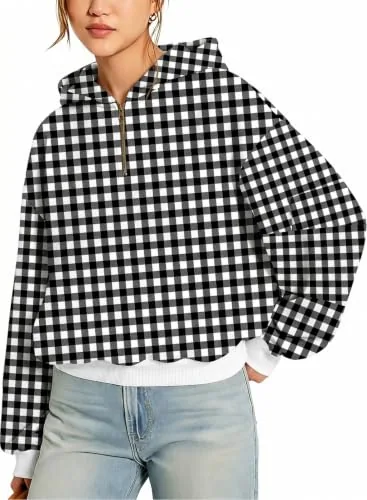 Collared Long Sleeve Hoodie III, Black