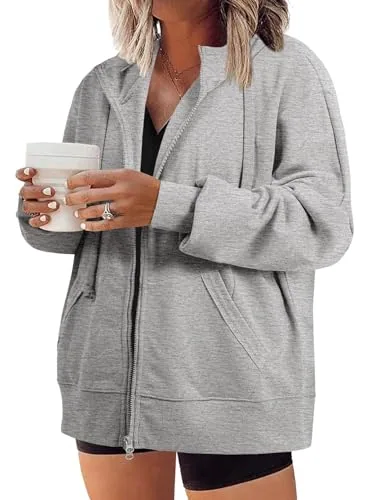 Collared Long Sleeve Hoodie II, Gray