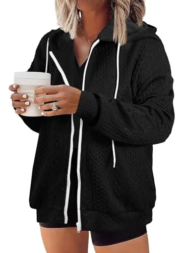 Drawstring Jacket, Black