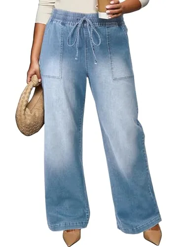 High Waist Wide Leg Jeans III, Beau Blue