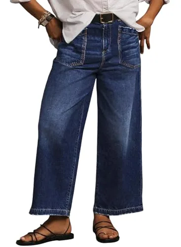 High Waist Loose Jeans, Bluing
