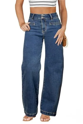 High Waist Wide Leg Jeans IV, Sail Blue