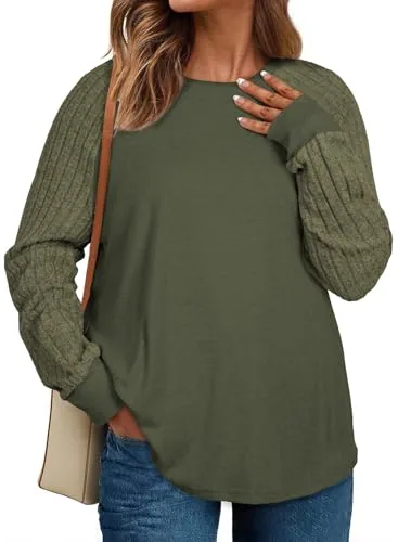 Round Neck Long Sleeve Top, Four Leaf Clover