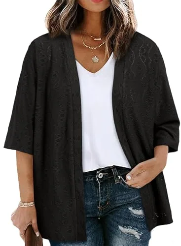 Half Sleeve Cover-Up, Black