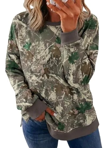 Crew Neck Long Sleeve Sweatshirt V, Grey