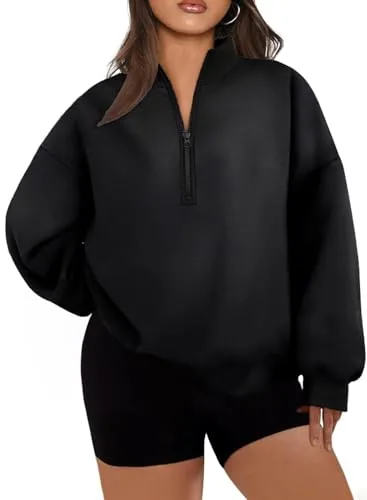 Collared Long Sleeve Sweatshirt III, Black