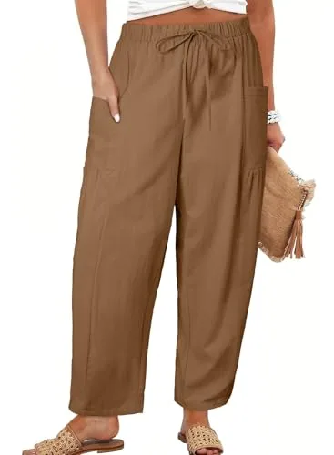 Elastic Waist Wide Leg Pants II, Straw Yellow