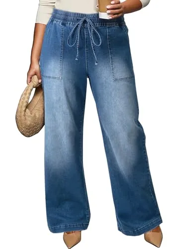 High Waist Wide Leg Jeans III, Dusk Blue