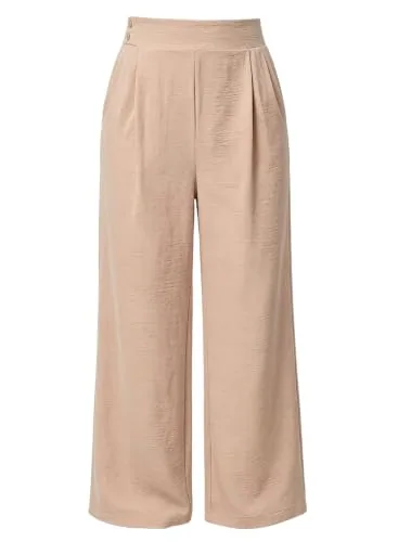 Wide Leg Palazzo Pants, Beige