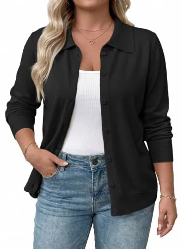 Collared Sleeveless Cardigan, Black