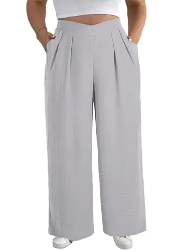 High Waist Wide Leg Pants, High-rise