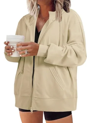 Collared Long Sleeve Hoodie II, Apricot