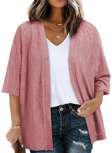 Half Sleeve Kimono Cardigan II, Pink