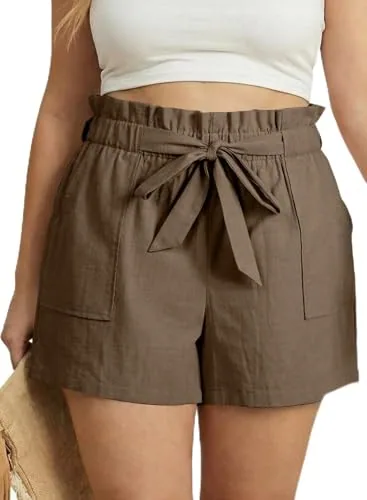 Elastic Waist Shorts II, Desert Palm