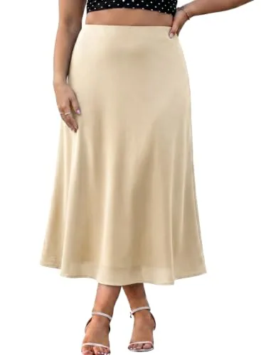 High Waist Skirt, Apricot