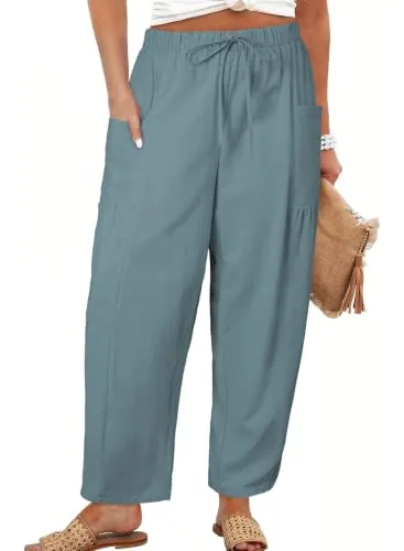 Elastic Waist Pants II, Stone Blue