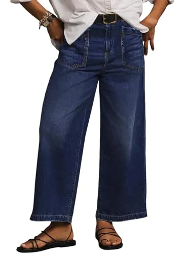 High Waist Loose Jeans, Sail Blue