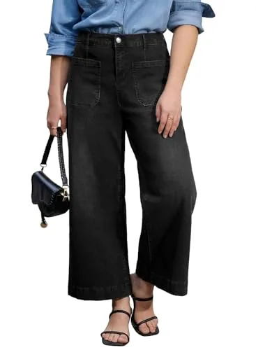 Wide Leg Jeans II, Black